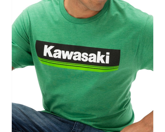 Kawasaki 3 Green Lines T-Shirt Green K000-2578-GN 