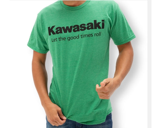 Kawasaki Let The Good Times Roll T-Shirt Green  K000-2579-GN 