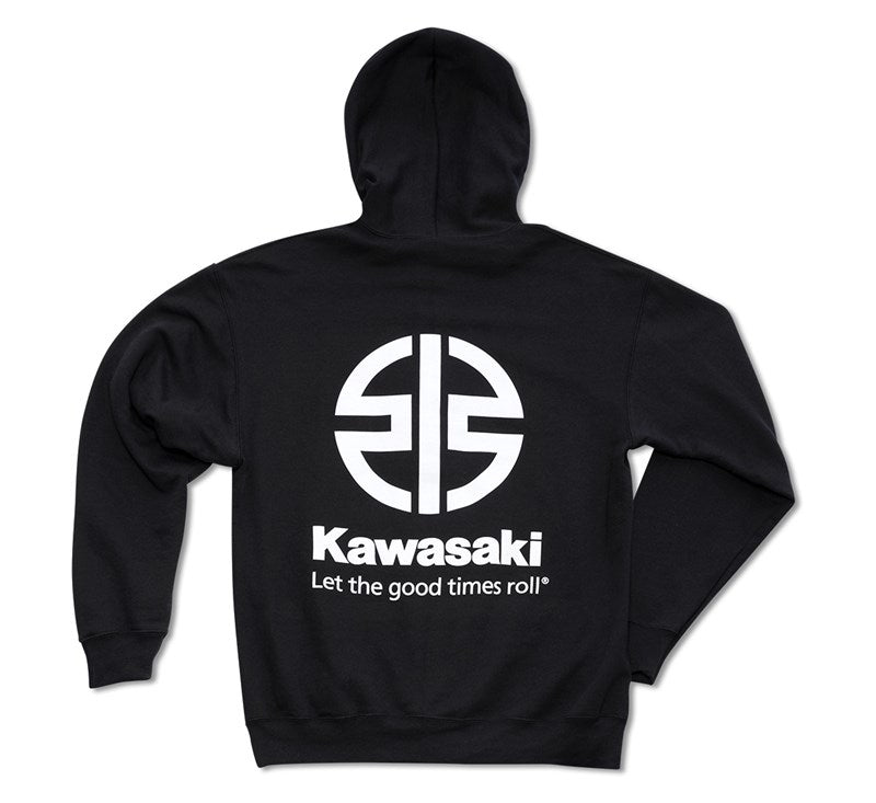 Kawasaki River Mark Logo Zip Front Sweatshirt Black 