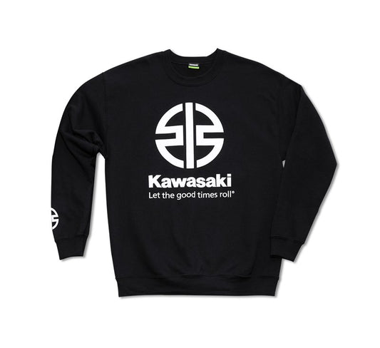 Kawasaki River Mark Logo Crew Neck Sweatshirt Black 