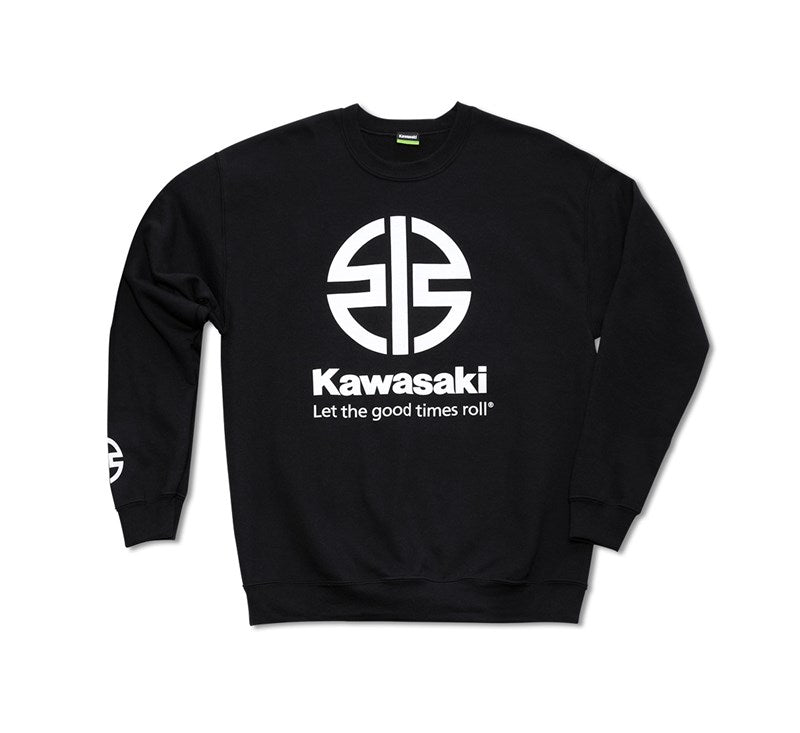 Kawasaki River Mark Logo Crew Neck Sweatshirt Black 