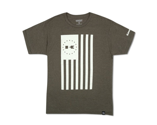 Kawasaki Heritage Tonal Freedom Flag T-Shirt K002-2602-GN