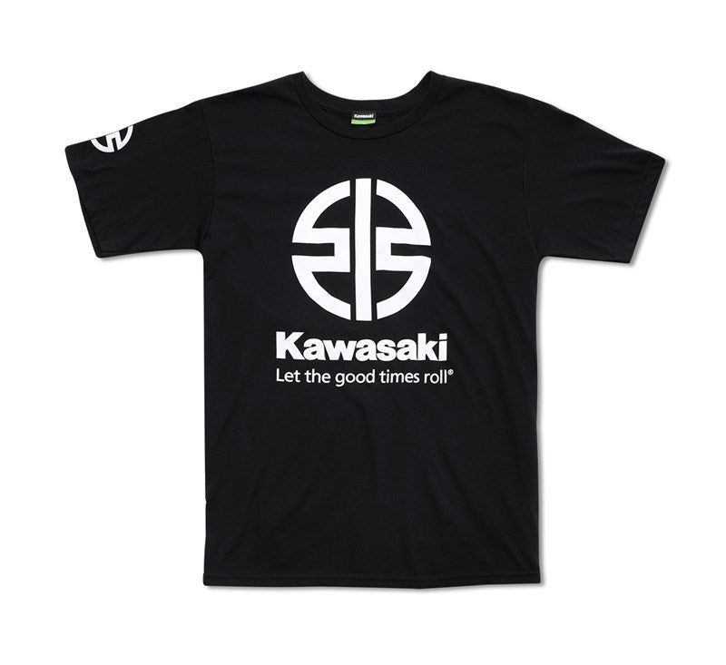 Kawasaki River Mark Logo Black Adult T-Shirt 