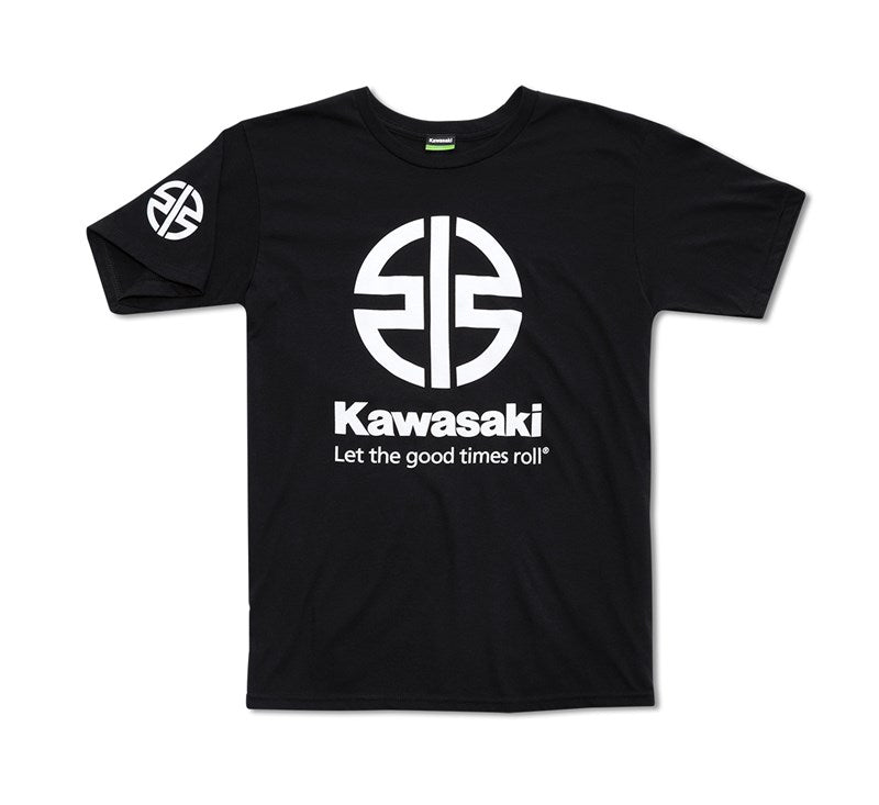 Kawasaki River Mark Logo Black Adult T-Shirt 