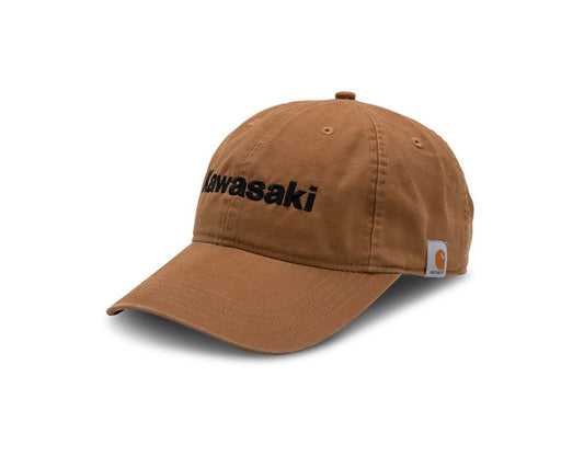 Kawasaki Carhartt Canvas Basedball Cap Brown Adult K002-4095-BRNS
