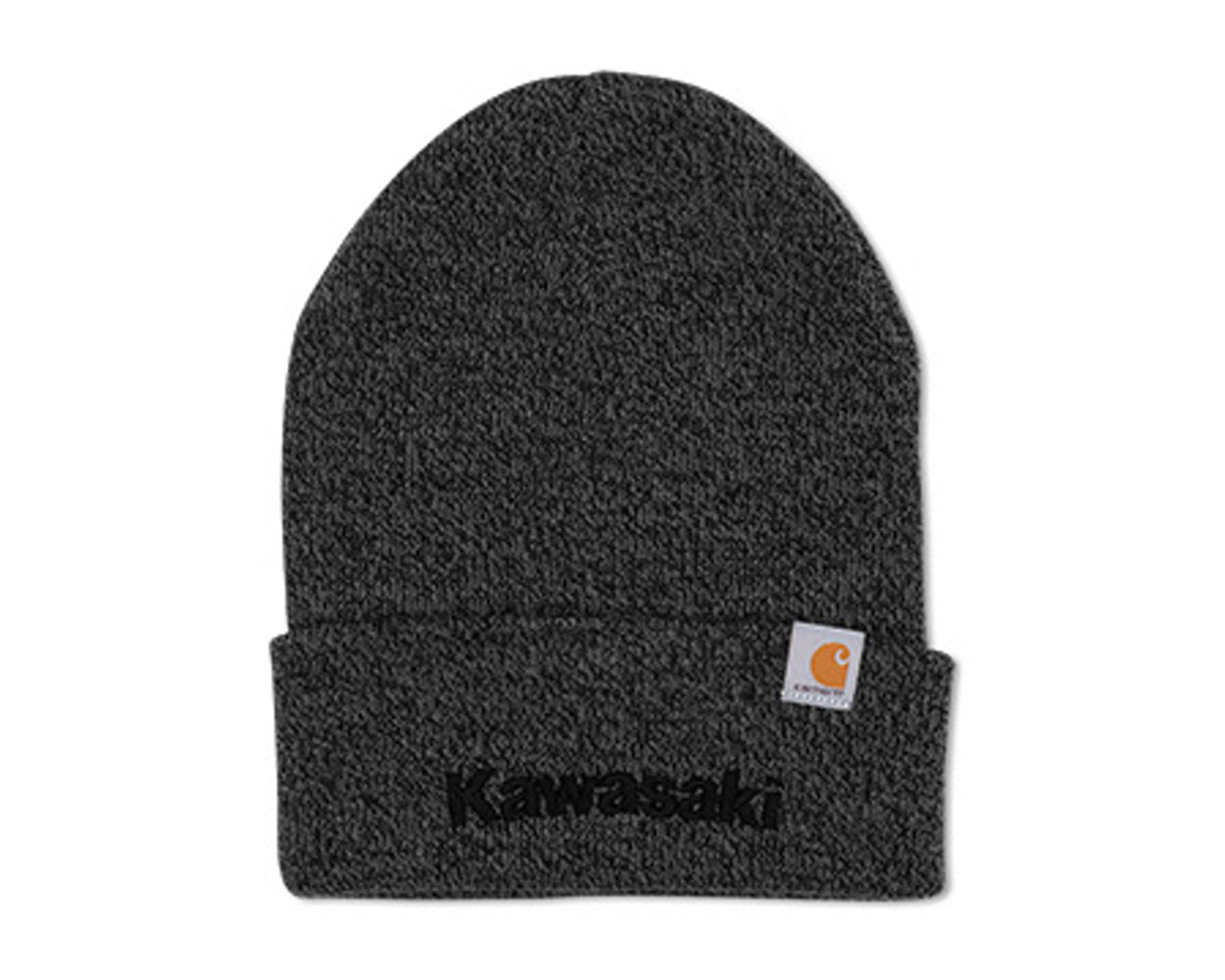 Kawasaki Stretchable Rib Knit Black Beanie Adult K002-4099-BKNS