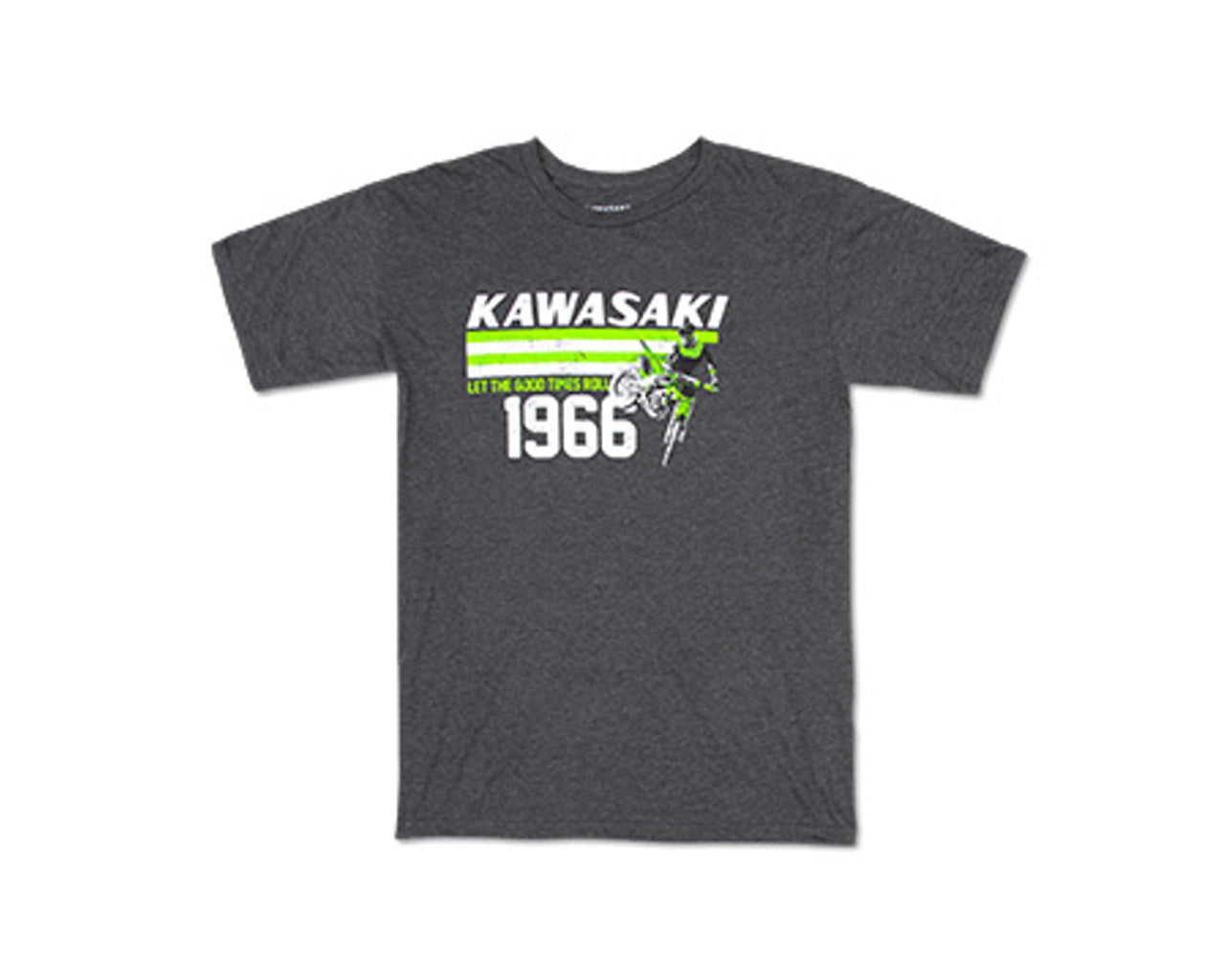 Kawasaki 1966 Heritage Let The Good Times Roll Charcoal T-Shirt 