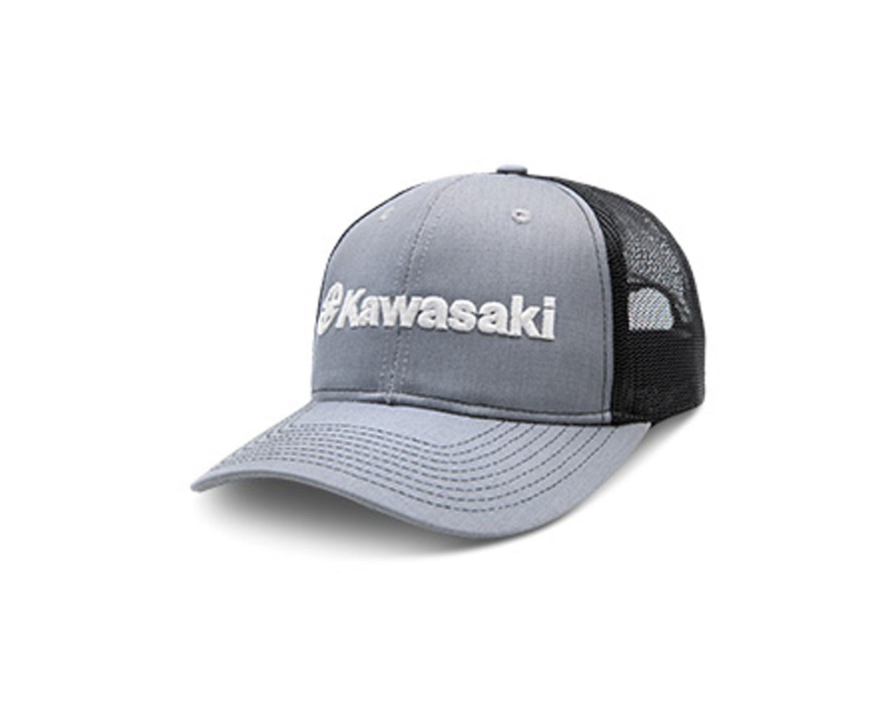 Kawasaki River Mark Flexfit Two Tne Heather Gray Cap  Large/Xlarge K003-4114-GY-LX