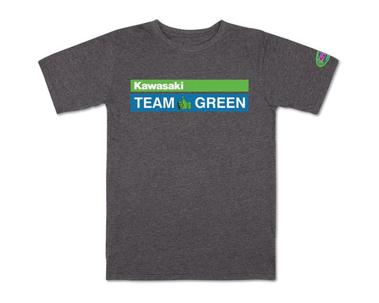 Kawasaki 50th Anniversary Team Green Vintage T-Shirt Grey 