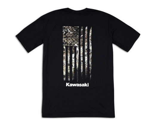 Kawasaki Strata Performance Adult T-Shirt Black 