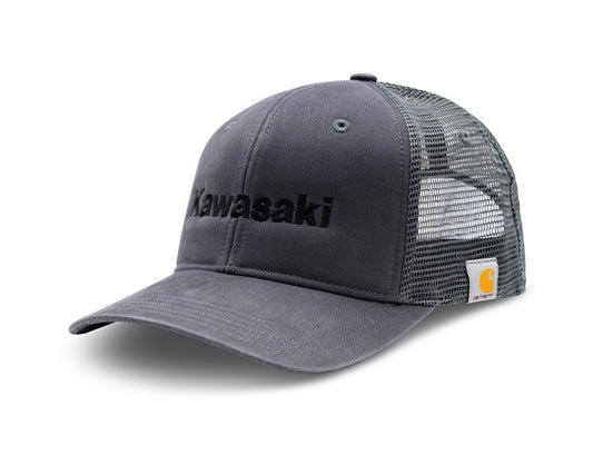 Kawasaki Carhartt Canvas Mesh Hat Snap Back Grey K004-4127-GYNS