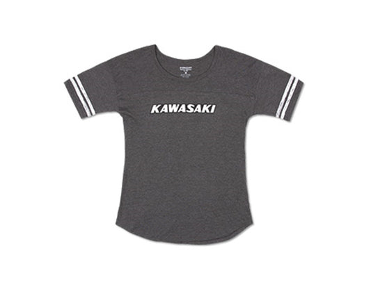 Kawasaki Womens Hertiage Race Day Gray T-Shirt Medium