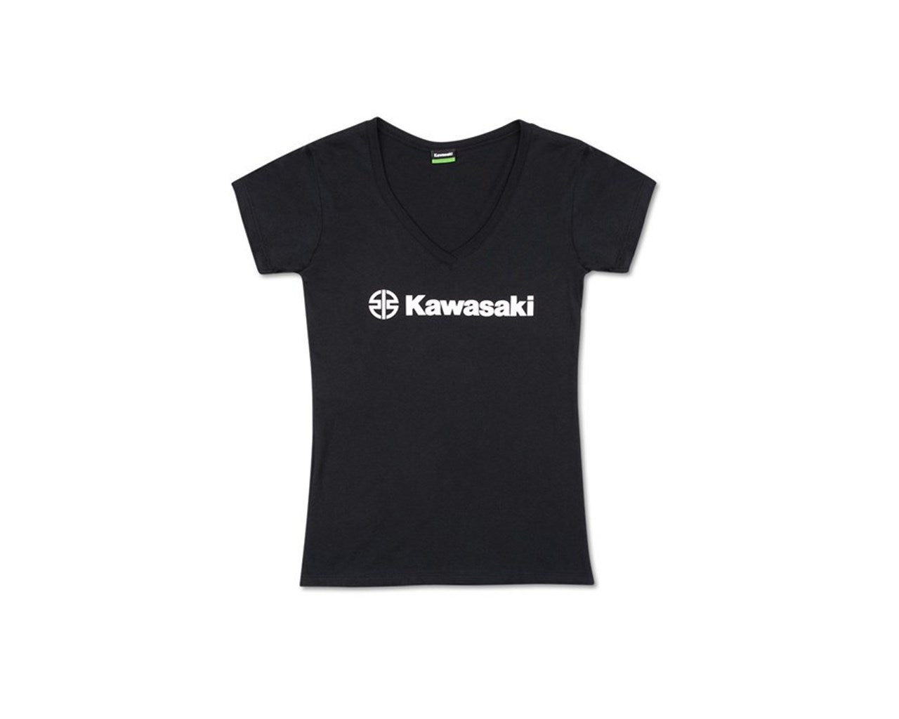 Kawasaki Women's River Mark V-Neck T-Shirt Black 