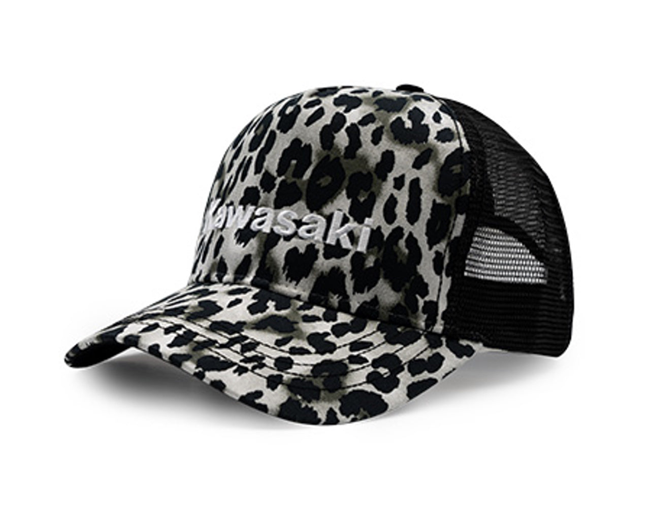 Kawasaki Leopard Look Mesh Cap  K014-4125-BKNS