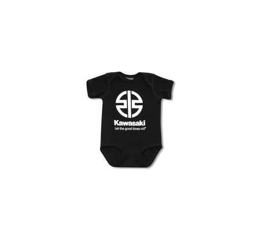 Kawasaki River Mark Logo Baby Onesie Black 