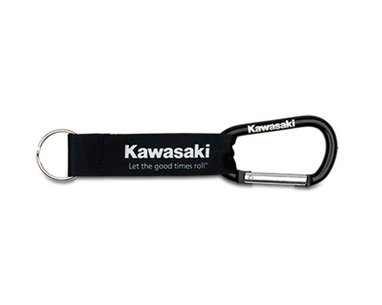 Kawasaki Let The Good Time Roll Carabinier Keychain  K062-8923-BKNS