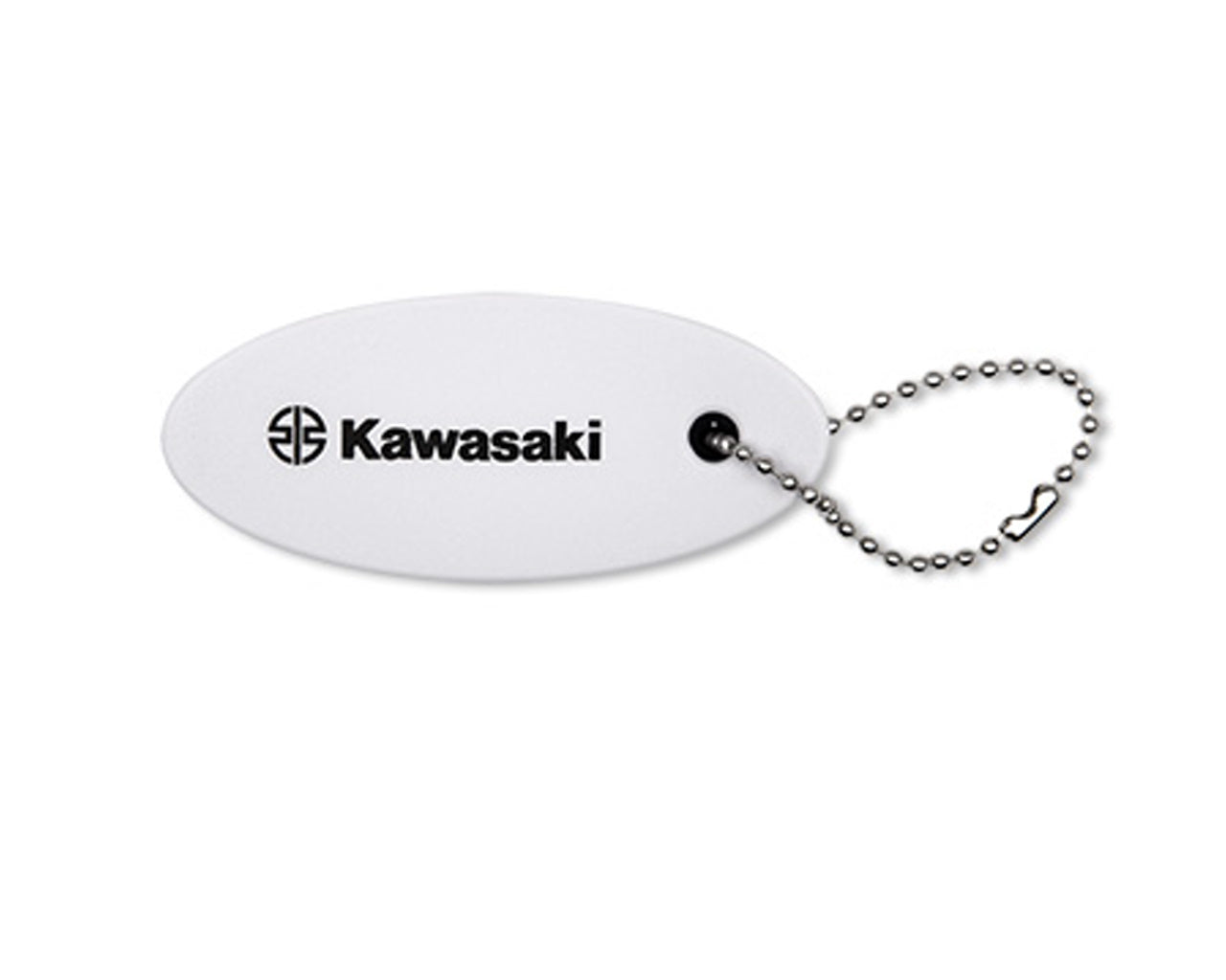 Kawasaki River Mark White Floating Keychain Keyfob  K062-8926-BKNS
