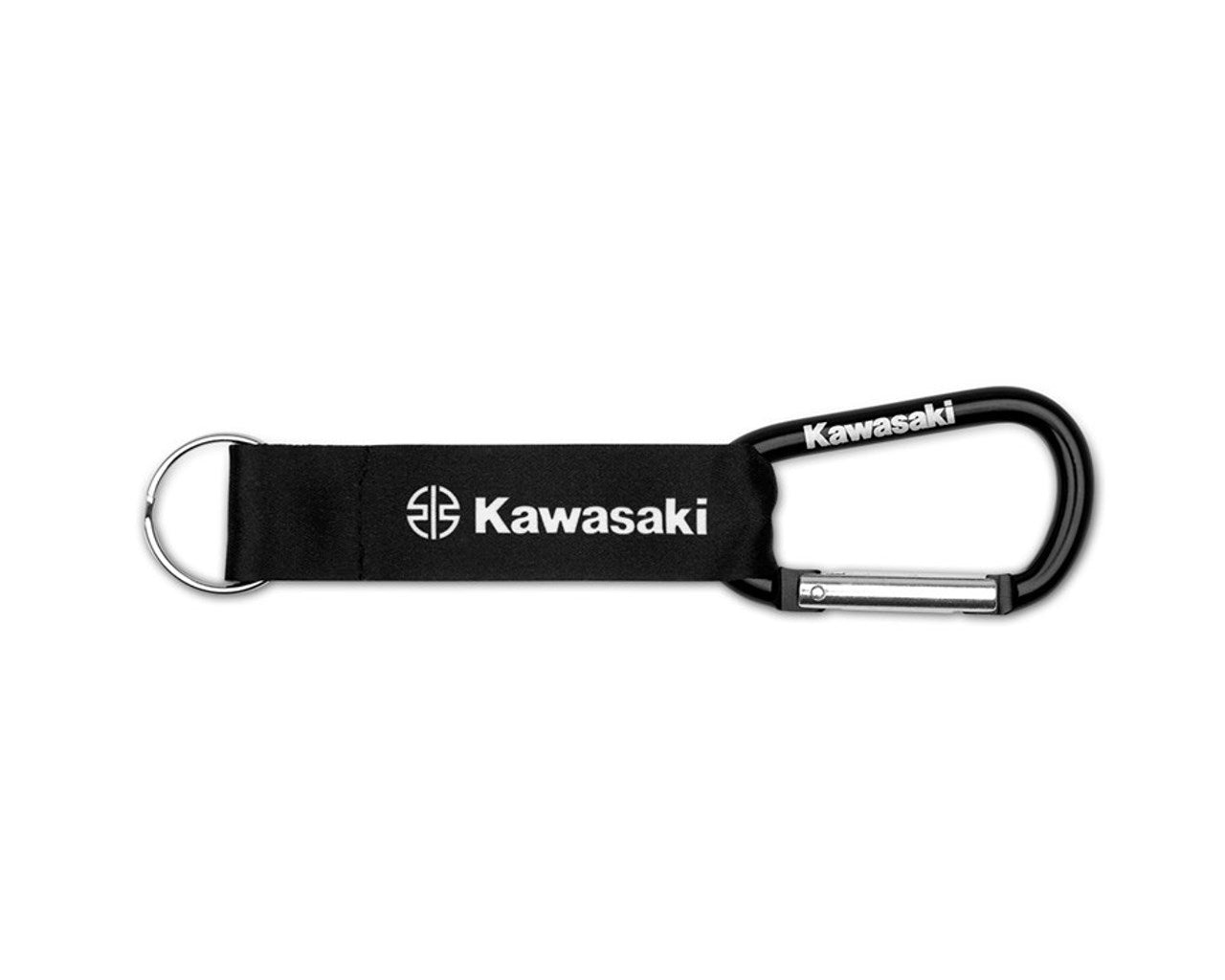 Kawasaki River Mark Logo Carabiner Keychain  K062-8929-BKNS