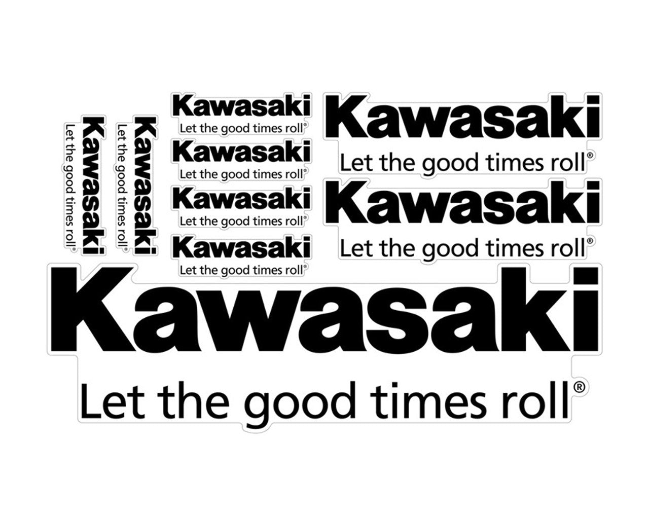 Kawasaki Let The Good Times Roll Decal Sheet  K062-9515-BKNS
