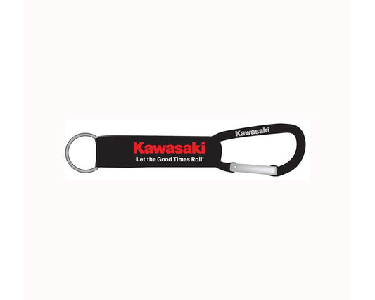 Kawasaki Let The Good Times Roll Carabiner Keychain  K064-9114-BKNS