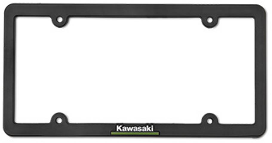 Kawasaki 3 Green Lines Car Truck License Plate Frame Black K068-8511-BKNS