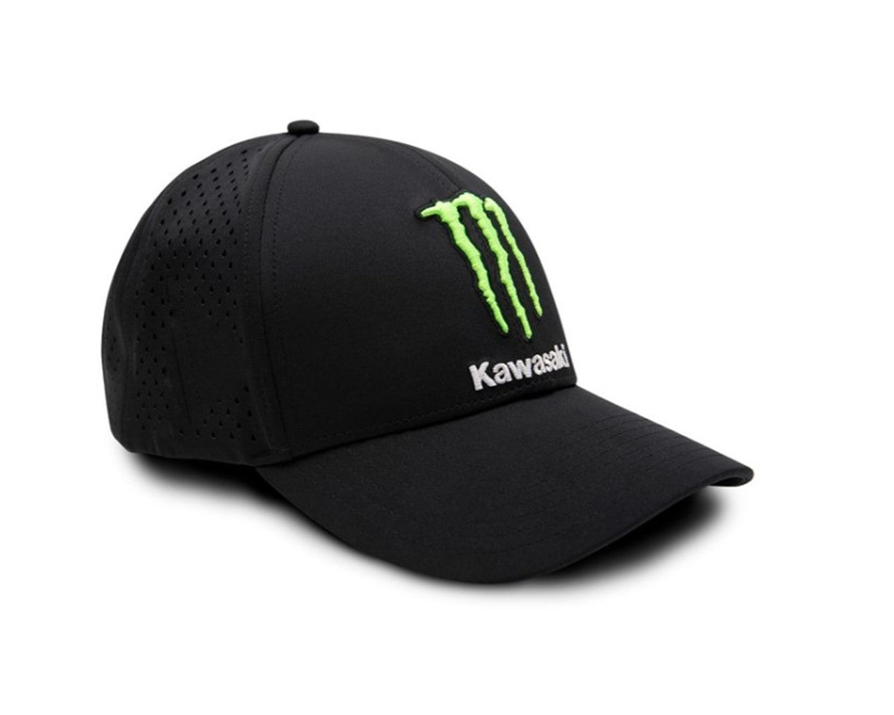 Kawasaki Monster Energy 6 Panel Curved Bill Low Profile Cap  K102-4006-BKNS