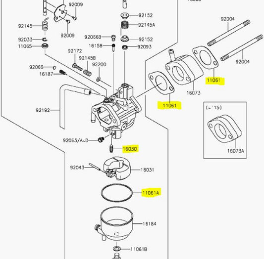 Kawasaki OEM Replacement Mule 600/610 Carbureetor Rebuild Kit