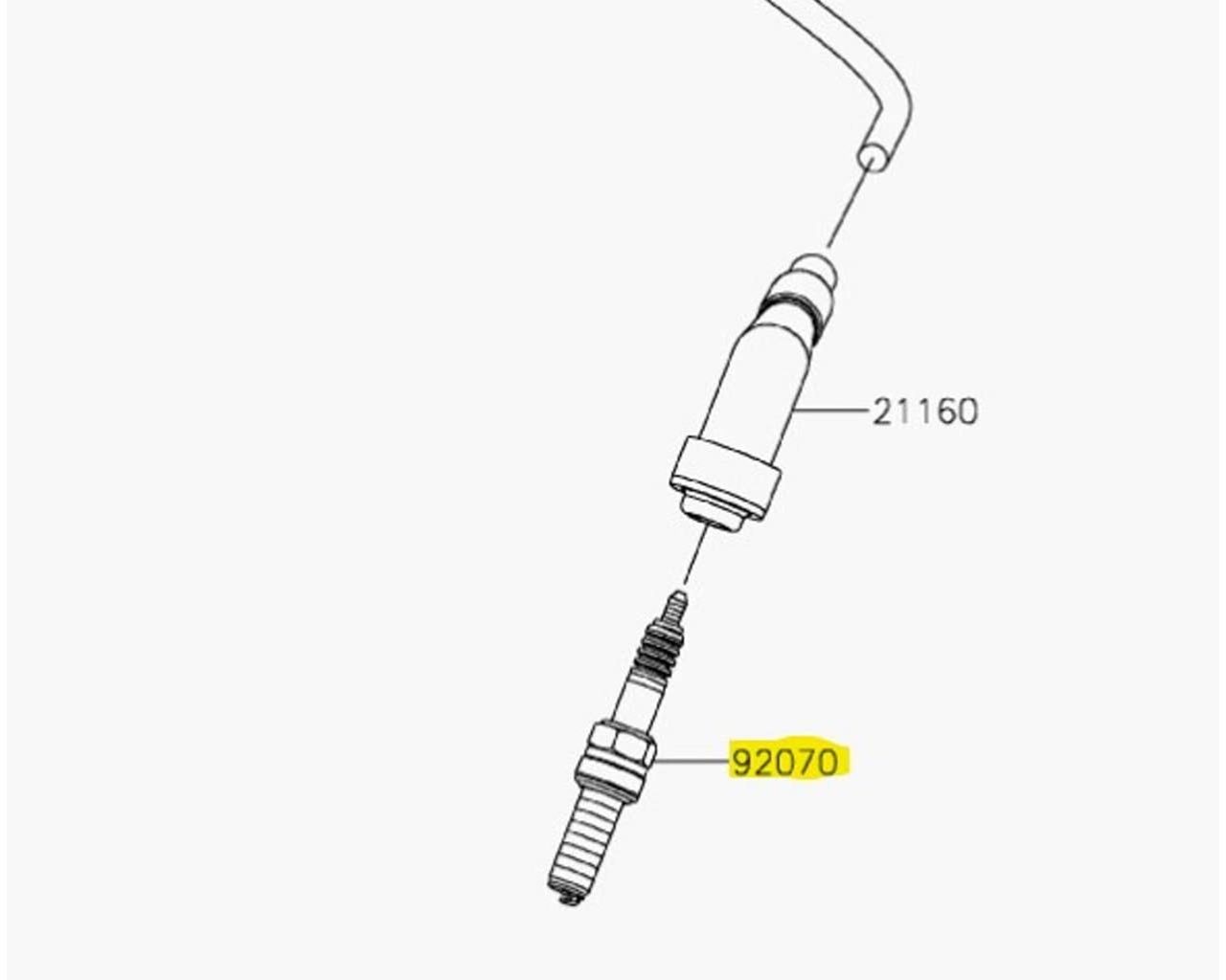 Kawasaki OEM NGK Park Plug Ninja 400 KLX230 KLX230R LMAR9G